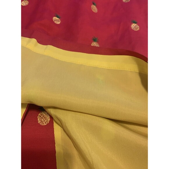 Talbots VtG Pink Pineapple Linen Blend Dress Embroidered Dress USA Summer 8 - Picture 10 of 14